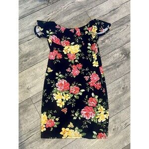 Full Circle Trends Size Large Womens Off the Shoulder Floral Dress